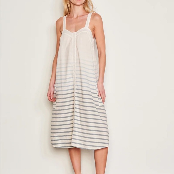 NWOT Sundry “Changing Tide” Stripe Midi Apron Dress - Picture 2 of 9